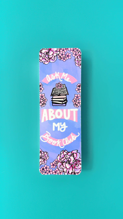 Ask Me About My Book Club Bookmark